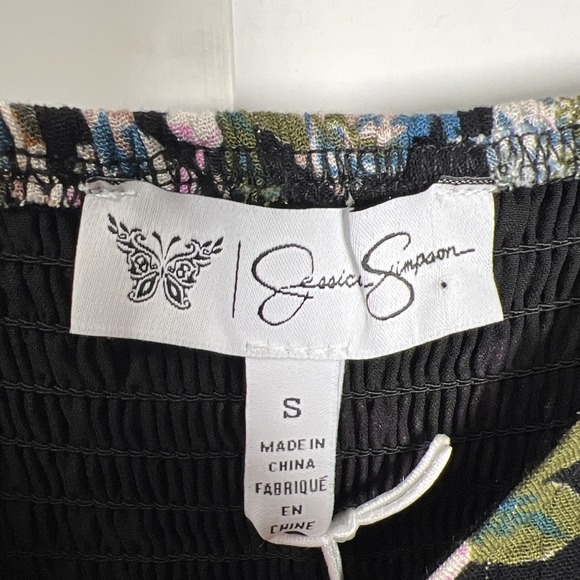 Jessica Simpson Damia Floral Balloon Sleeve Ruffle Tiered Maxi Dress Small NWT - Picture 7 of 16